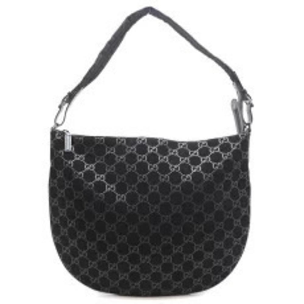 Gucci Suede Hobo Bag Black